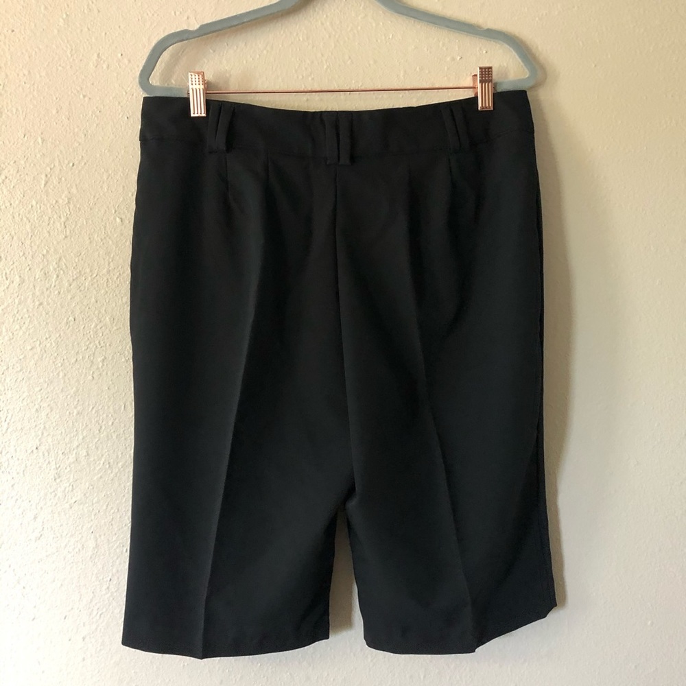 Larry Levine Stretch Black Dress /Bermuda Shorts